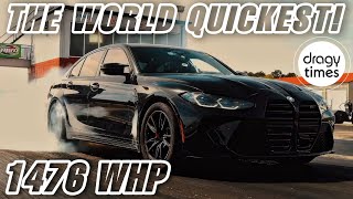 THE WORLD🌍QUICKEST | 1476 WHP BMW M3C G80 X-DRIVE | 1/4 Mile in 8.07 Seconds with 277 km/h (177 mph)