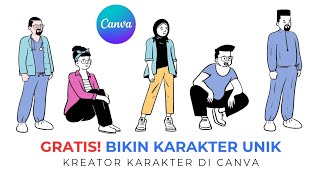 Cara Membuat karakter animasi di Canva | Tutorial Desain Karakter Lucu & Kreatif