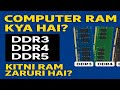 Computer RAM Kya Hai? DDR3, DDR4, DDR5 | Kitni RAM Zaruri Hai? | RAM Kya Hai DDR RAM Types Explained