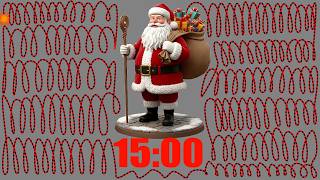 🎅🎄15 Minute Santa Claus Countdown Timer with Alarm [Happpy Christmas day]🎅🎁🔔