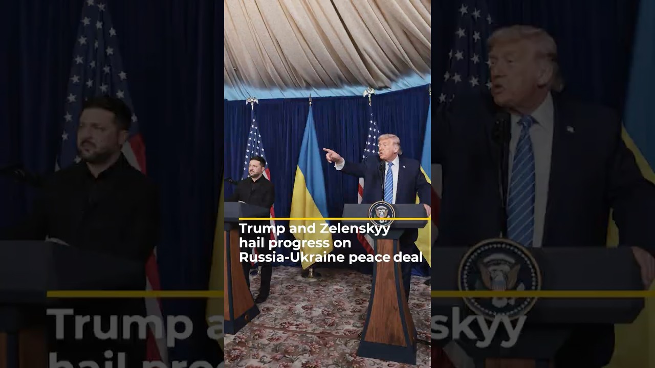 Trump and Zelenskyy hail ‘progress’ on Russia-Ukraine peace plan | AJ #shorts