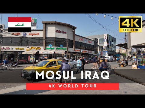 Iraq walking tour - 3 hours Mosul downtown walk 4k 60fps