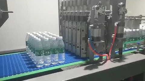 Automatic big linear two-piece blank roll film shrink wrapping machine for water bottle