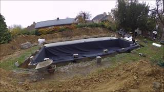 Vijveraanleg: 3-D EPDM folie  | Aménagement bassin: la bâche EPDM en 3-D (timelapse)