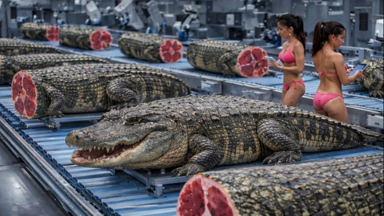 Processing Alligators Inside the Modern Alligator Meat Factory: The Incredible Full Process ...