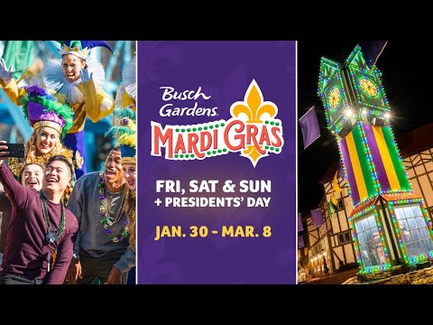 BUSCH GARDENS® MARDI GRAS | SELECT DATES JAN. 30 – MAR. 8