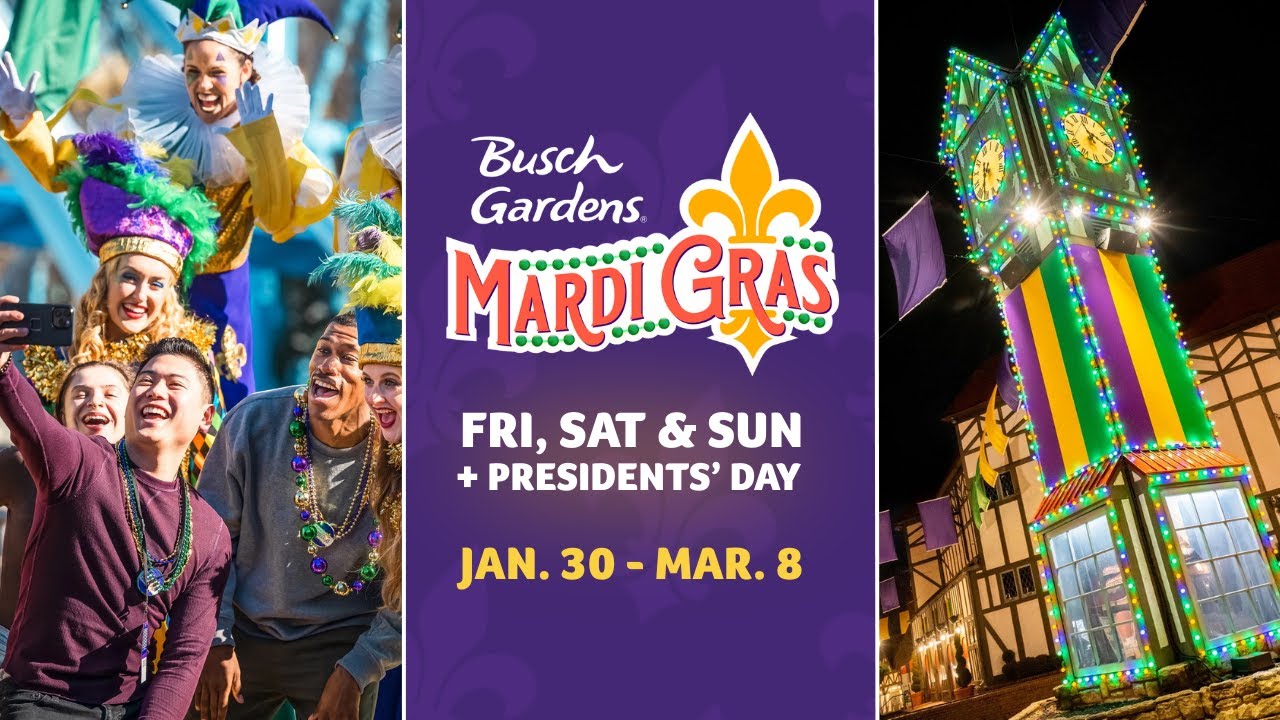 BUSCH GARDENS® MARDI GRAS | SELECT DATES JAN. 30 – MAR. 8