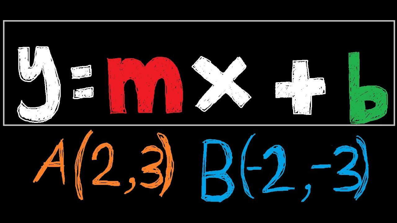 how-to-get-y-mx-b-equation-given-two-points-math-explained-math