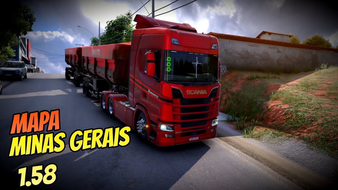 MAPA MINAS GERAIS1.58 NO RODOCAÇAMBA DA TJORGETO SIMULANDO AO MAXIMO | ETS2 LIVE