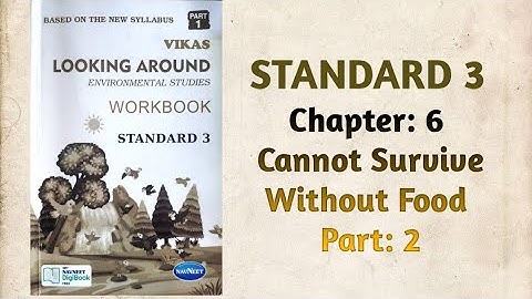 Std-3 EVS | Ch:6 Cannot Survive Without Food | Part 2 |Looking Around| Vikas Workbook Solution