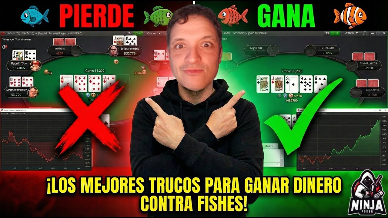 Cómo ganar dinero en póker contra FISHES !! (Estrategia probada)  Revisión de manos de alumnos Ninja