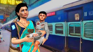 गरीबी भिखारी माँ की पीड़ा - Poor Beggar mother hardships-Hindi Kahaniya- Jaitra comedy tv Hindi