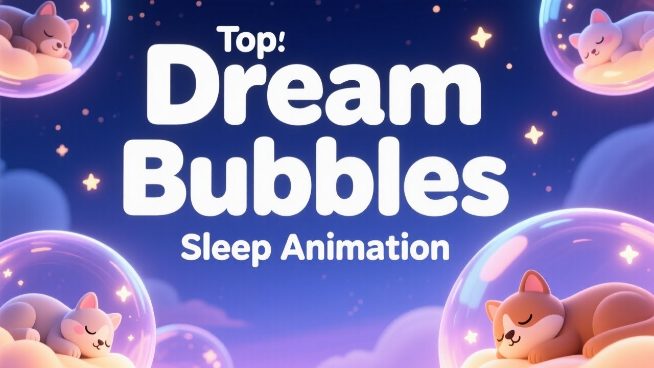 Dream Bubbles Sleep 🌙✨ | Calming Baby Sleep Video | Gentle Lullaby | 2 Hours