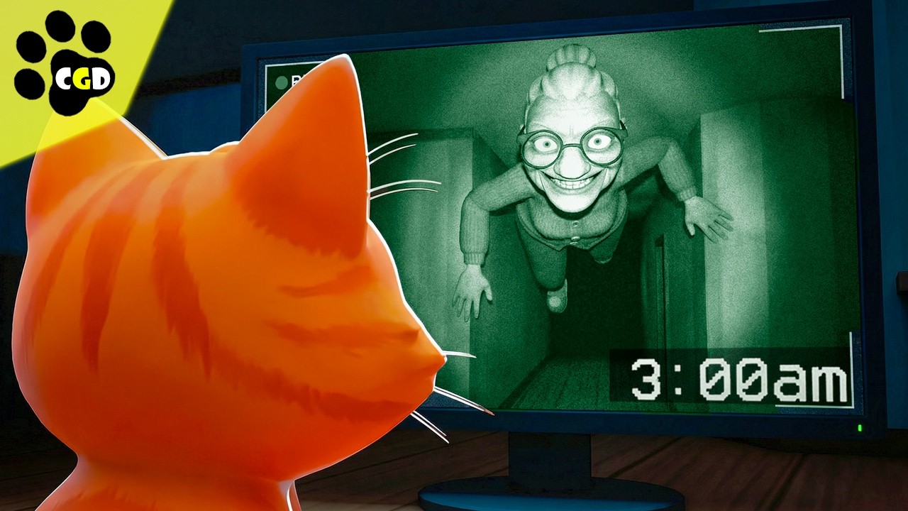 How Granny Acts When You Aren't Watching Is SCARY! (I Am Cat VR)