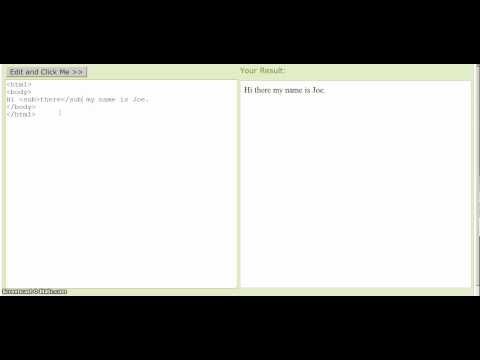 Subscript and Superscript