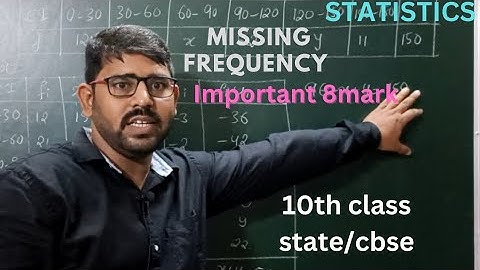 10TH CLASS | STATE/CBSE |STATISTICS|MISSING FREQUENCY|IMPORTANT 8MARK
