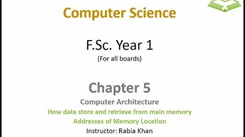 FSc Computer Science Book 1, CH 5, LEC 77: Memory Addressing