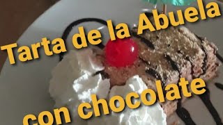 Tarta de galletas, y chocolate  (Sin Horno)Tarta de abuela تارت البسكويت اسهل واسرع بدون فرن لذة 