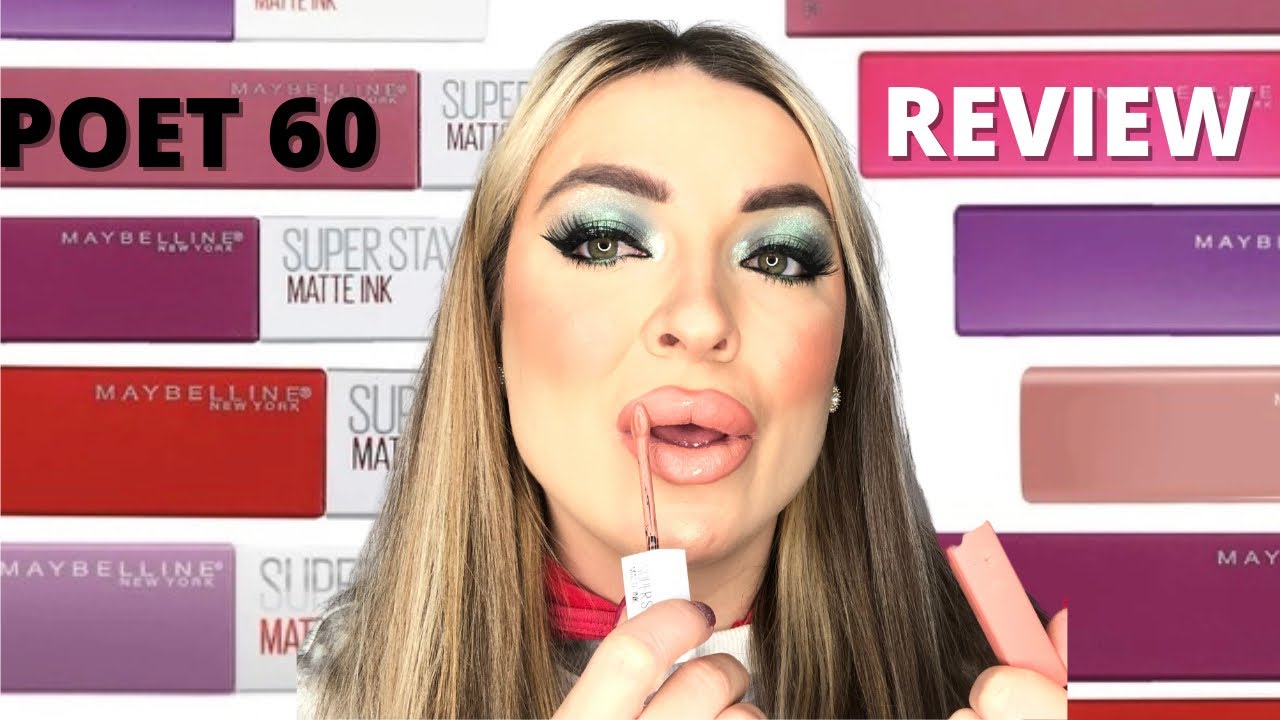 superstay YouTube poet ink shade review in maybelline - 60 matte