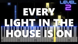 Every Light In The House - Trace Adkins - EASY Piano Tutorial