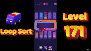 Loop Sort Level 171 Walkthrough 🚚🧩 | Truck Puzzle Game | Solutionguruji