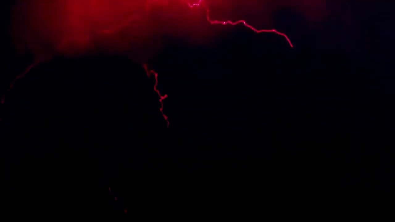 Red Lightning And Thunderstorm Background Animation Video Free Motion