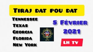 Tiraj dat pou dat: Tennesse Texas Georgia/flori/e New-York (05/02/2021 jiska 05/02/2025.) @lhtv1147