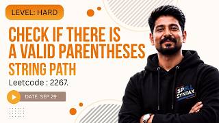 LeetCode 2267 | Valid Parentheses String Path | DFS + Memoization