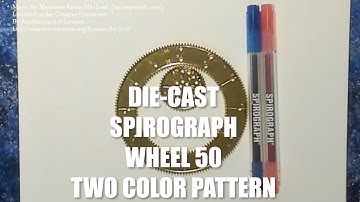Red and Blue Two-Tone Pattern with Wheel 50 Spirograph Die-Cast Collector