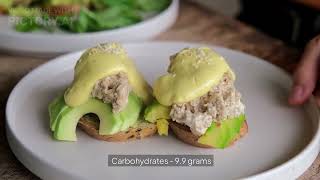 Avocado and fish sandwich, calories