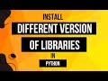 How to install different version of a library in python #python #shorts #programming