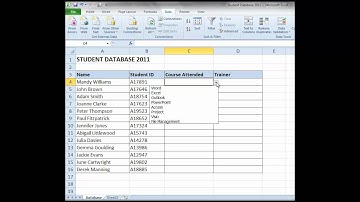 Dropdown list Excel 2010