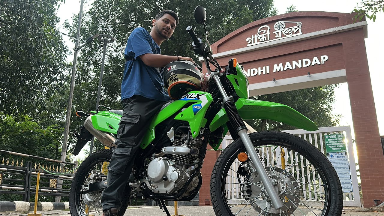 first impression & review of 200km millage New #kawasaki #klx230 Indian version  Assamese Vlog