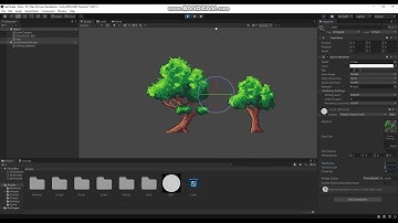 Pixel art tree leave rustling using shader.