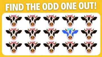 Find the Odd Emoji Out #17 | Emoji Puzzle Quiz Eye Test Challenge!