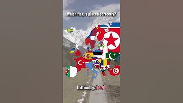 Guess which Flag is placed correctly #mapping #flag #europe #shorts