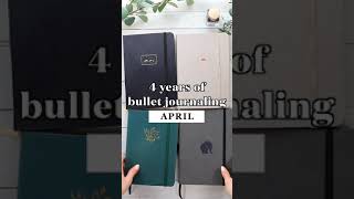 4 Years Of Bullet Journaling - April Comparison
