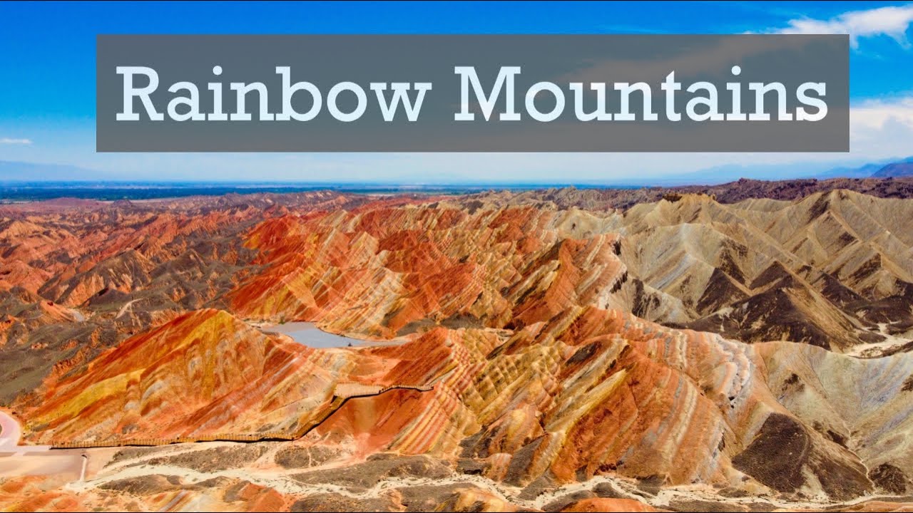 Rainbow Mountains in ZhangeYe - 4K drone video
