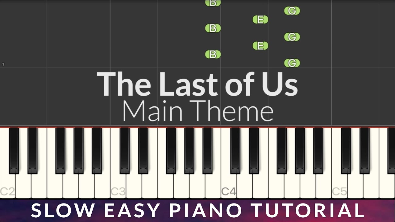 The Last of Us Main Theme SLOW EASY Piano Tutorial - YouTube