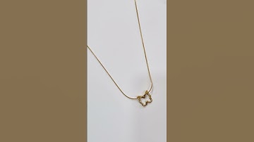 Thumbnail of minimalist butterfly 🦋 necklace ❤️ #music #cover #like #love #gift #jewellery #anti tarnish