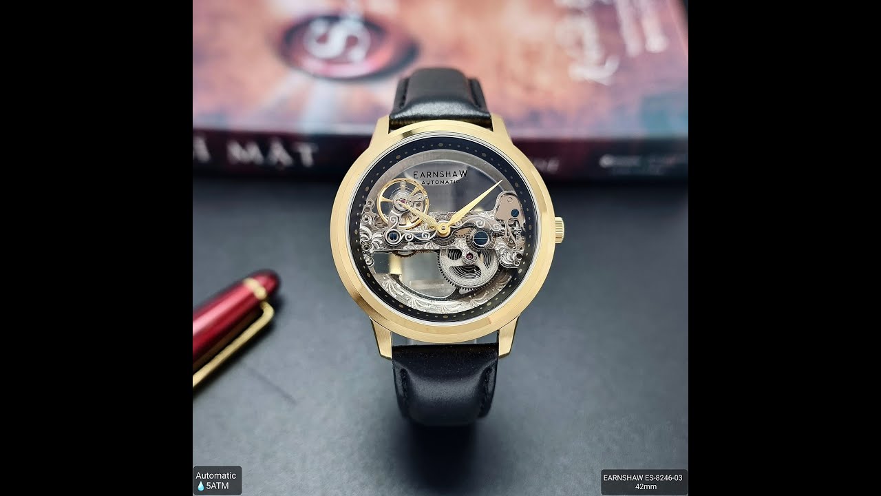 Hwatch Review Đồng Hồ Nam THOMAS EARNSHAW ES-8246-03  Automatic Vỏ Gold