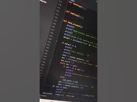 created hand cricket game using python. - YouTube