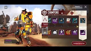 Buying the season 3 Battle Pass of Apex Legends Mobile.