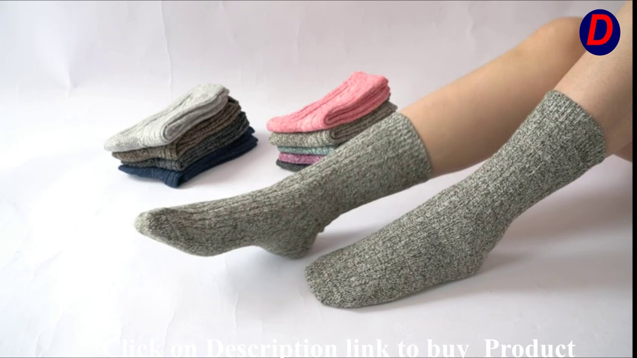 Women's Winter Socks Collection Warm Thick Knit Wool Soft Vintage Casual Crew Socks Gifts.