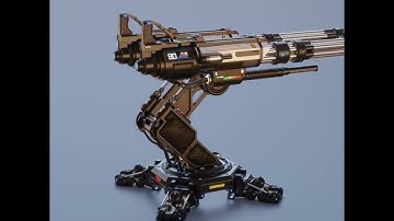 Sci Fi Turret Blender hardsurface modelling