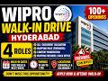 Wipro Walk-in Hyderabad 🔥 100+ Openings | Next Week Jobs | Freshers Apply Now