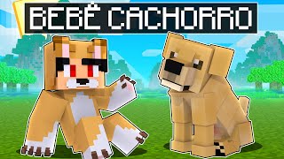 NASCI como um BEBÊ CACHORRO no Minecraft