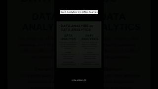 DATA Analytics V/s DATA Analysis #codewithom #code