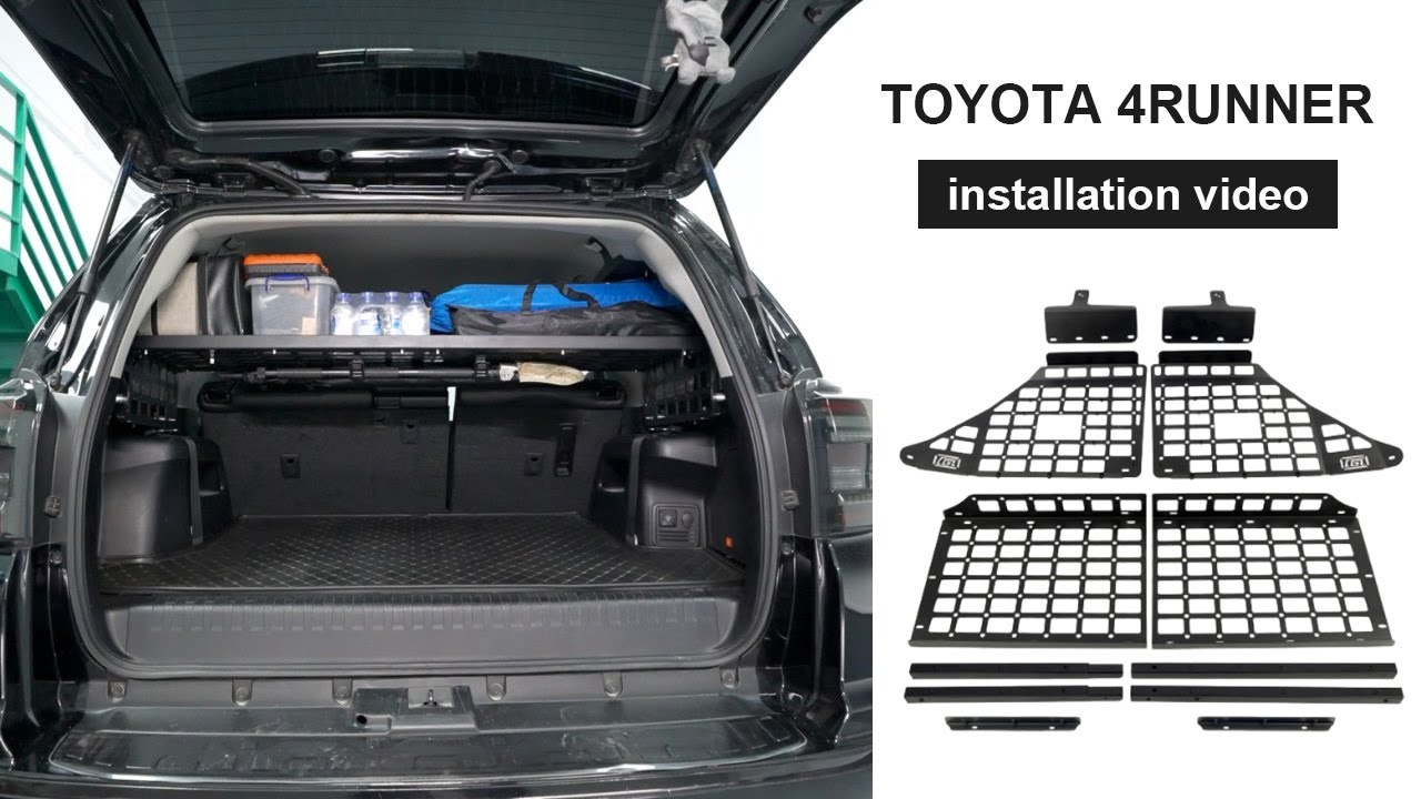 Installation video - Efficient Organization: Top Panel & Side Shelf for Toyota 4Runner 2010-2024
