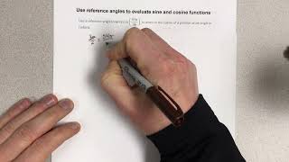 Use reference angles to evaluate sine and cosine functions